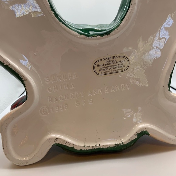 Vintage Raggedy Andy 1998 Sakura Snowden Friends Ceramic Cookie Jar - Picture 12 of 14